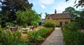 People Enjoying Southill tearoom and gardens in the Bedfordshire countryside. Royalty Free Stock Photo