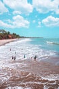 People enjoying the summer in a beach from Nicaragua. Summer of 2019.