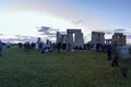 People enjoying summer Solstice at Stonehenge England.