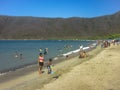 People enjoying a sunnny day at Bahia Concha beach