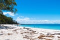 People enjoying the sunny weather at the tranquil, white-sand Murrays Beach in Jervis Bay, Booderee National Park, NSW, Australia