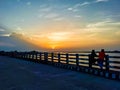 People enjoying sunset in the Meghna river Branch-22 june, Mathavanga, Homna,Chittagong Division, Bangladesh