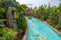 People enjoying TeAwa The Fearless River at Volcano Bay in Universal Studios area 2 Royalty Free Stock Photo