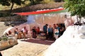 People enjoying at the terrace of a tearoom in Rojales