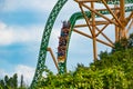 People enjoying terrific Sheikra rollercoaster at Busch Gardens 4 Royalty Free Stock Photo