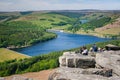 People enjoying trekking on Bamford Edge Royalty Free Stock Photo