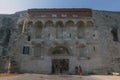 People entering the Golden Gate Diocletian Palace