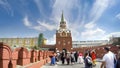 People at entrance of Kremlin tower