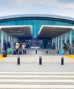People entrance Larnaca Airport Cyprus