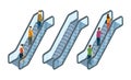 People on Escalator, Isometric View