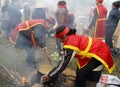 People exam to making bean cake