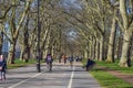 Cyclists in Hyde Park, London, UK