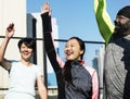 People exercising at fitness gym Royalty Free Stock Photo