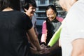 People exercising at fitness gym Royalty Free Stock Photo