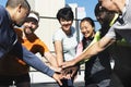 People exercising at fitness gym Royalty Free Stock Photo