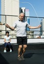 People exercising at fitness gym Royalty Free Stock Photo