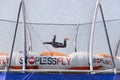 People experiencing flying in aerodynamic Vertical Wind Tunnel in Teknofest Ankara