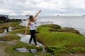 People exploring the intertidal zone of Vancouver, British Colum