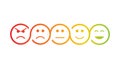 People expression emoji icon line stroke. red orange yellow green color