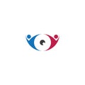 people eye logo optical shop icon vector design Royalty Free Stock Photo