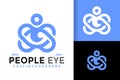 People eye optical logo design vector symbol icon illustration Royalty Free Stock Photo