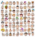 People face expression cartoon Royalty Free Stock Photo
