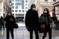 People in face masks to protect themselves from the corona virus