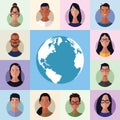 People faces cartoon Royalty Free Stock Photo