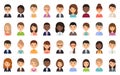 People faces, avatars in flat design. Vector illustration