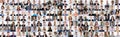 People Faces Collage Set Royalty Free Stock Photo