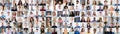 People Faces Collage Set Royalty Free Stock Photo