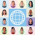 People faces cartoon Royalty Free Stock Photo