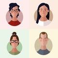 People faces cartoon Royalty Free Stock Photo