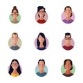 People faces cartoon Royalty Free Stock Photo