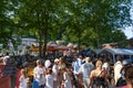 People on fairground visiting Lunapark on the 4th of july at Jugendfest Brugg 2019