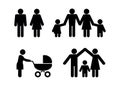People family icons. Royalty Free Stock Photo