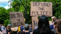 People holding signs in a protest march Black Lives Matter Royalty Free Stock Photo