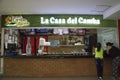 People in fast food cafe of traditional Bolivian food