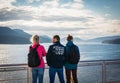 People on a ferry. Passengers on excursion ship or ferry on holiday boat trip in tourism and vacation travel concept