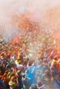 People at Festival of colours Holi Barcelona Royalty Free Stock Photo