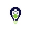 People finder bulb logo logo. Magnifying glass logo.