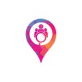 People finder gps logo logo. Magnifying glass logo.