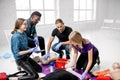 People during the first aid training Royalty Free Stock Photo