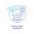 People-first branding blue gradient concept icon