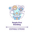 People-first branding concept icon