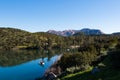 People Fish From Boats at Lake Jennings in Lakeside, California