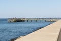 People Fish on Engineer Pier at Fort Monroe