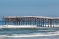 People Fish and Enjoy Ocean View From Crystal Pier in Pacific Beach Royalty Free Stock Photo