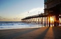 Avalon Pier at sunrise in Kill Devil Hills, on the North Carolina Outer Banks Royalty Free Stock Photo