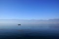 People fishing on Erhai lake, Dali, Yunnan province, China Royalty Free Stock Photo